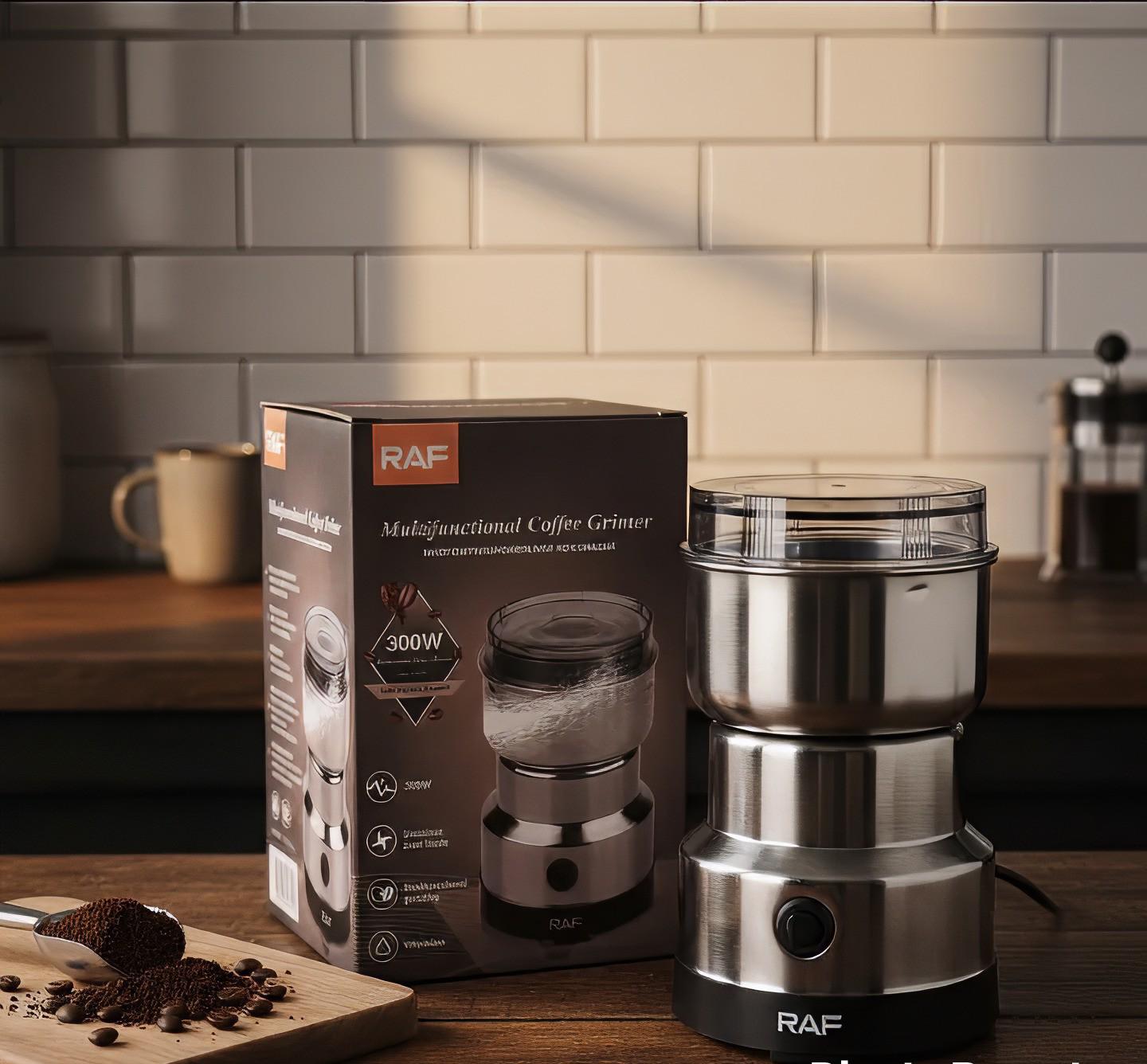 RAF R-7113 Electric Grinder | 300W | Stainless Steel Blades | 85-100g Capacity | Coffee, Spices & Masala