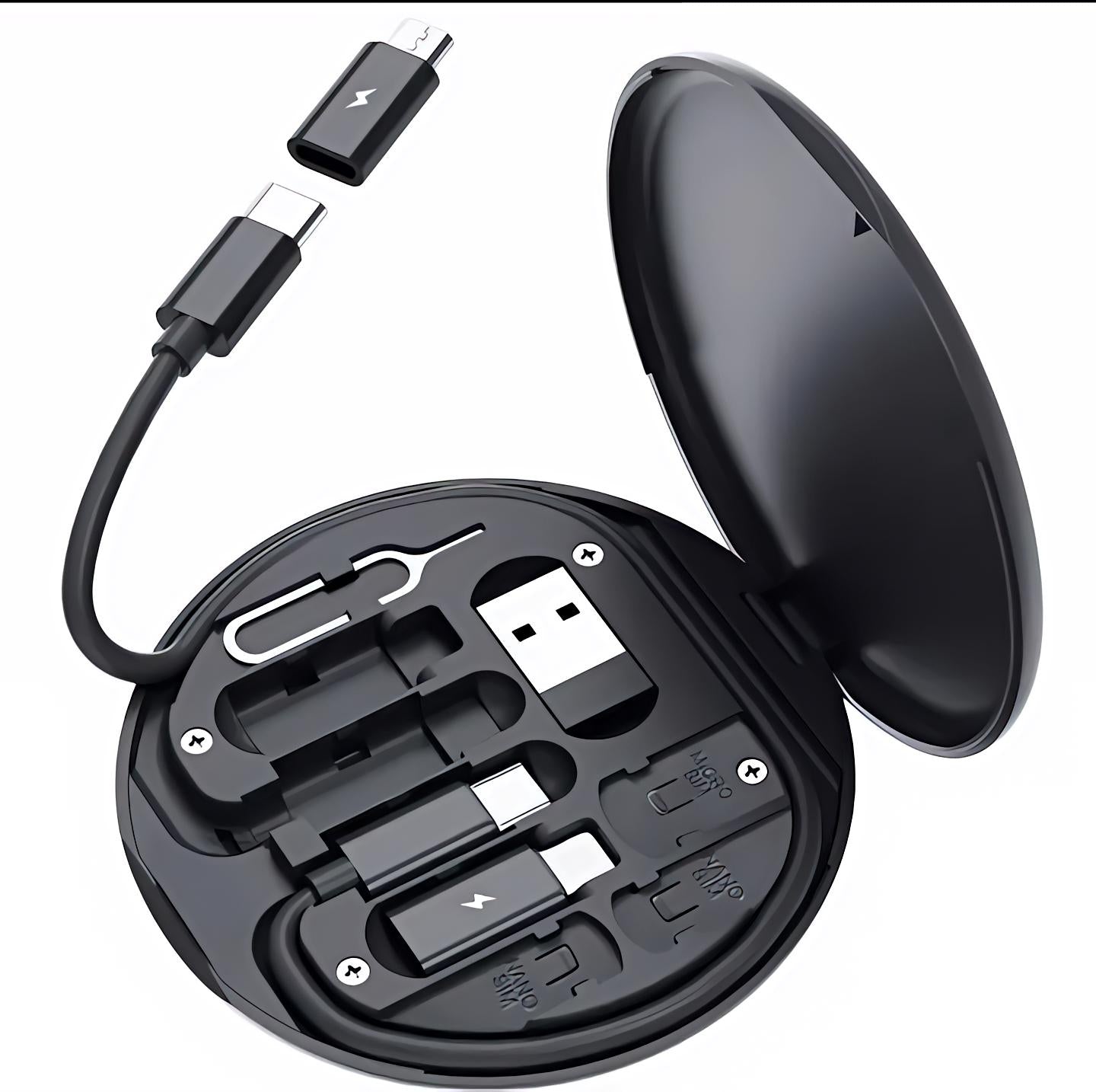 5 in 1 Multifunctional Data Cable Set 60W Fast Charging Universal Charging Pins Durable Portable Charger Cable Kit