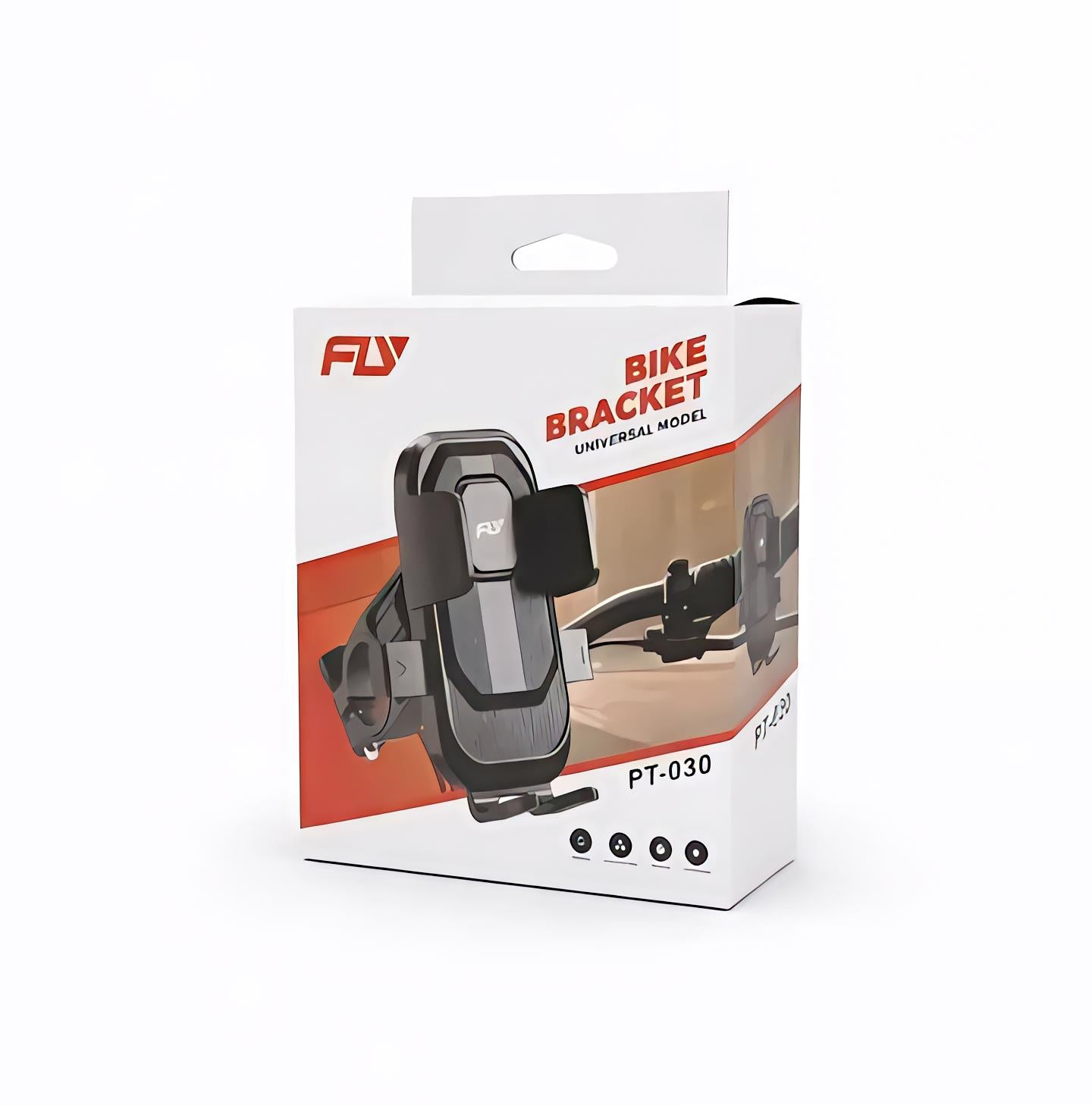 FLY PT-030 Universal Bike Phone Holder Secure Stable Hands Free Riding With 360 Degree Adjustable Viewing