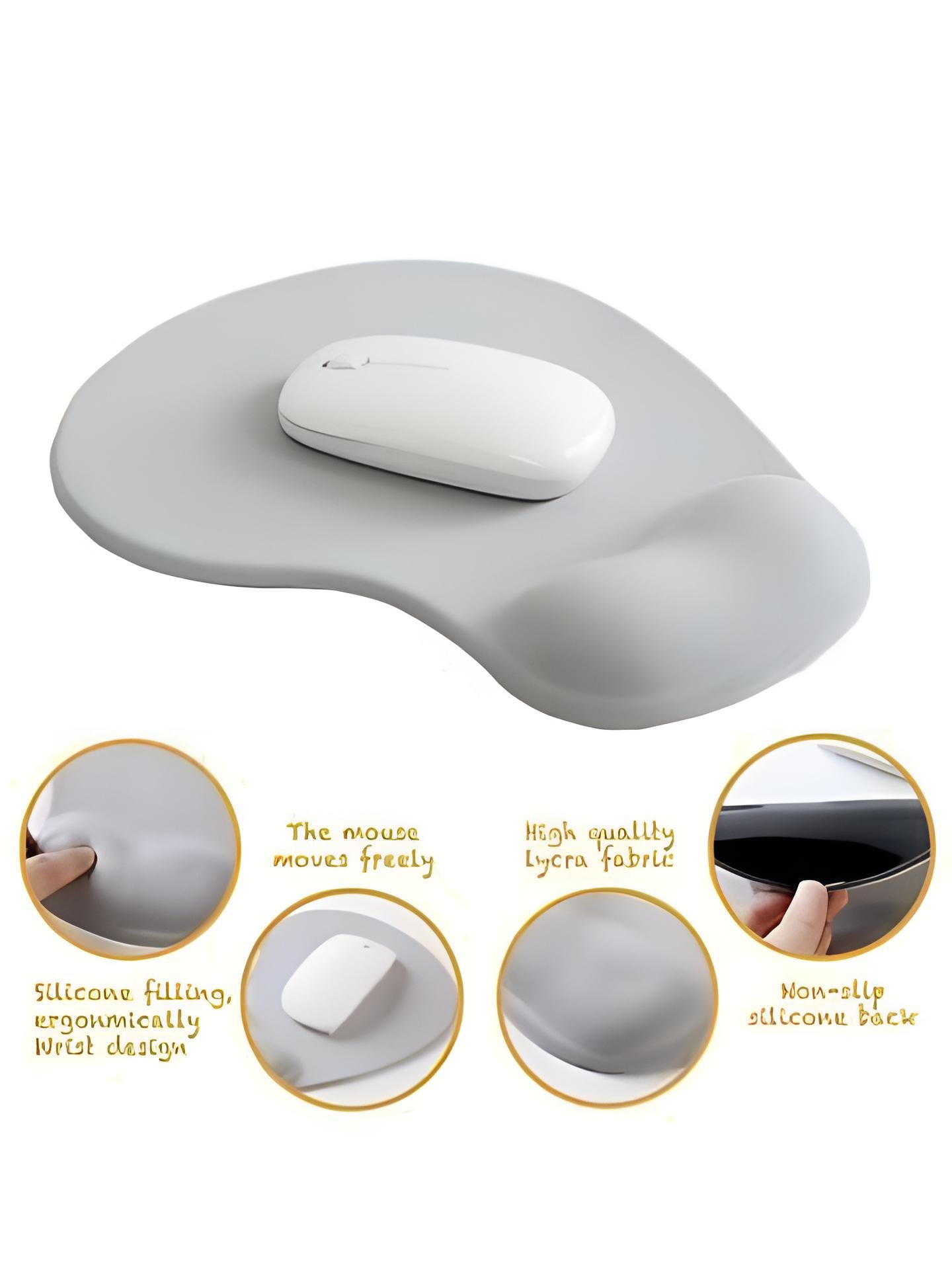 Premium Ergonomic Gaming Mouse Pad With Wrist Support -Non Slip Base & Comfortable Memory Foam Design (Random Colors)