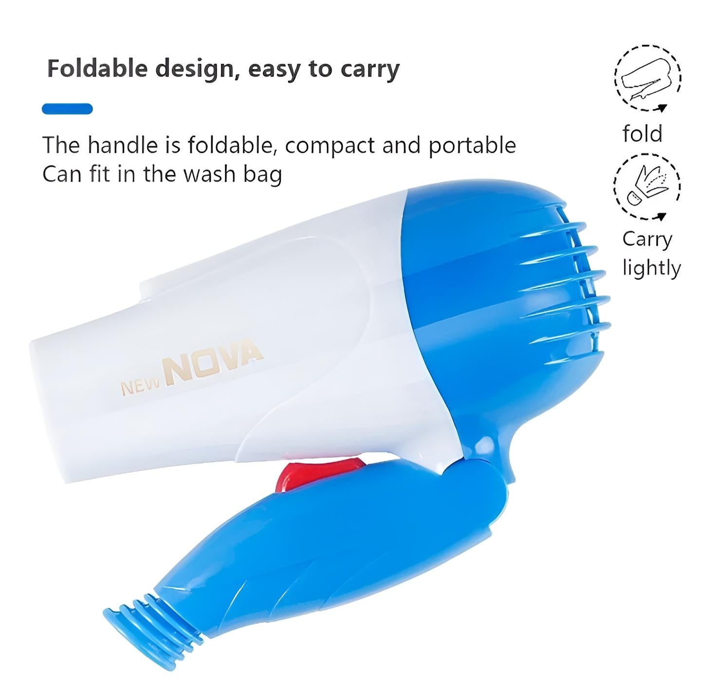 Nova Professional Mini Foldable Hair Dryer