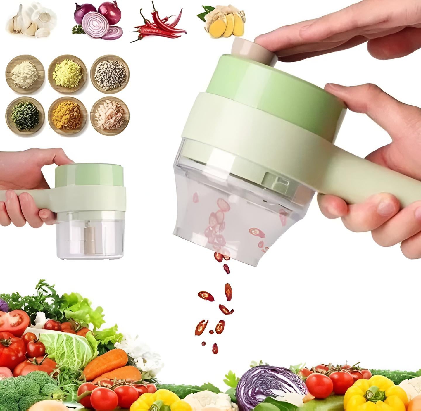 Electric Handheld Vegetable Cutter Slicer Multifunctional Food Chopper Compact Durable And Easy To Use Kitchen Tool