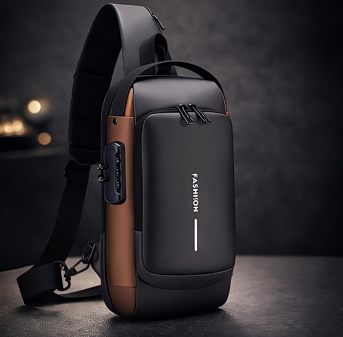 Premium Anti-Theft Sling Bag with Password Lock – High-Capacity Crossbody Shoulder Chest Pack with Smooth Zipper for Travel, Tech, and Daily Commuting