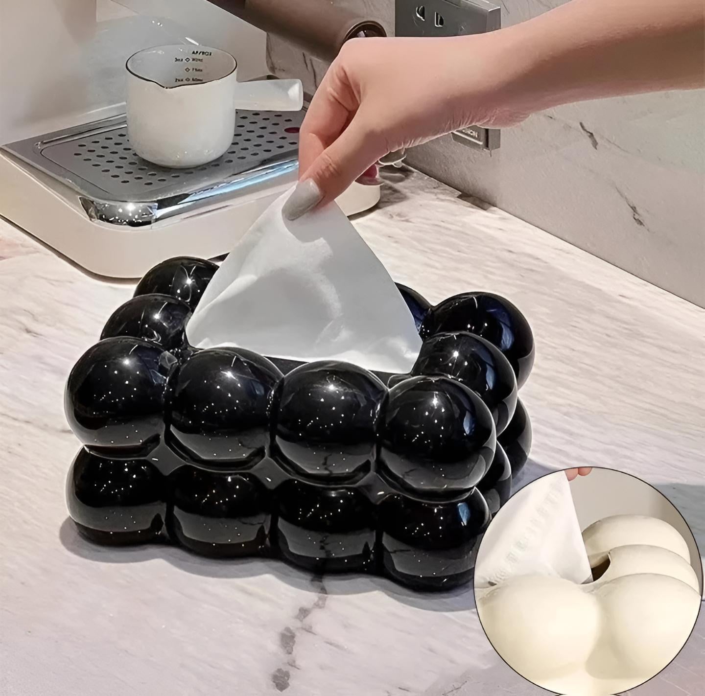 Bubble Shape Tissue Box Holder ^ | Non-Slip Plastic Cover For Stylish Storage | Randam Color