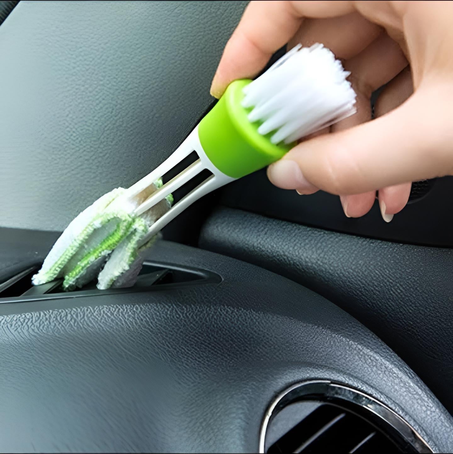 2-in-1 Car Air Conditioning Vent Cleaning Brush - Multi-functional Microfiber Detailing Tool