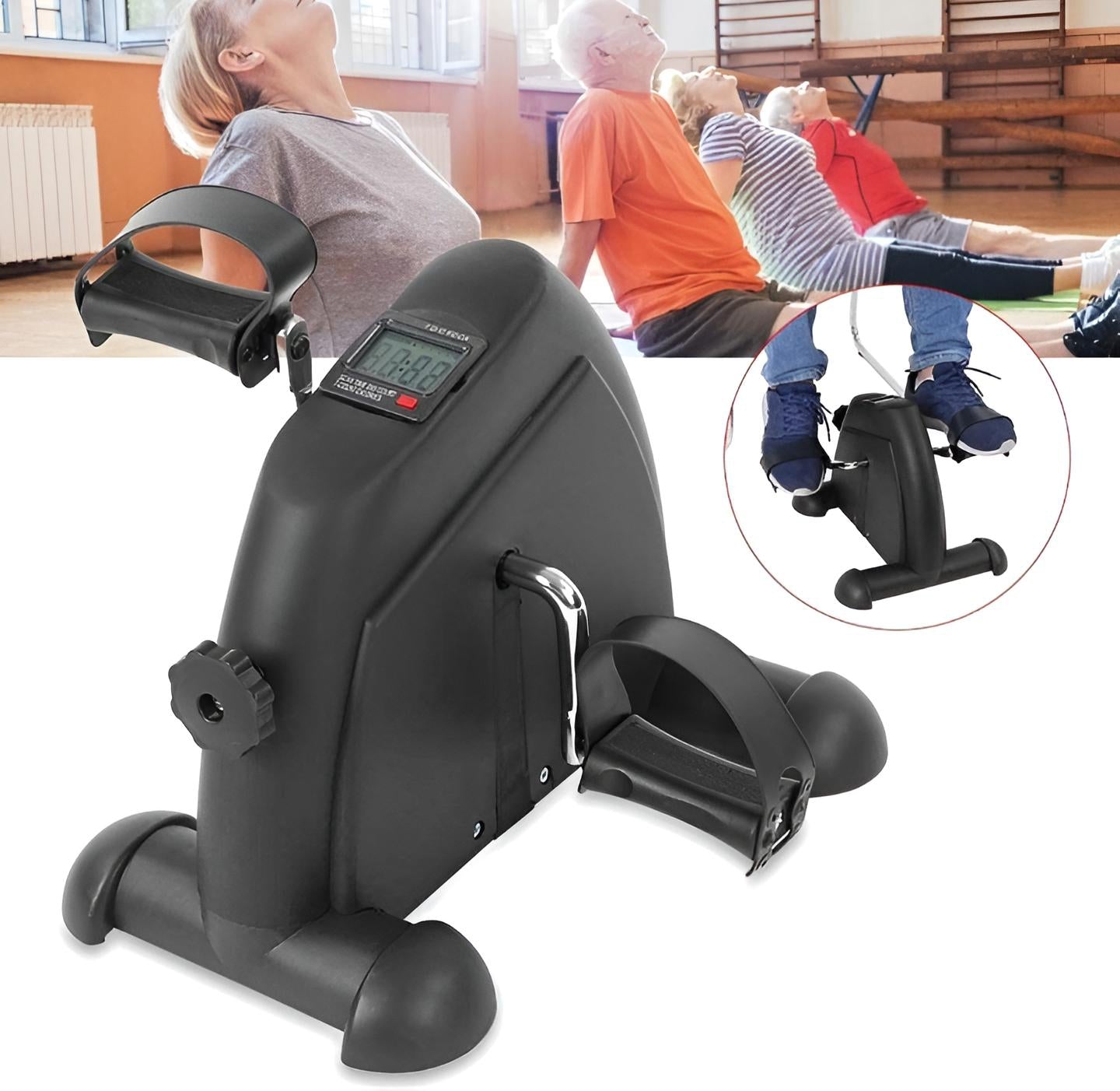 Portable Mini Cycle Bike Exercise Cycle With Digital Meter Compact Fitness Machine For Home Office And Travel
