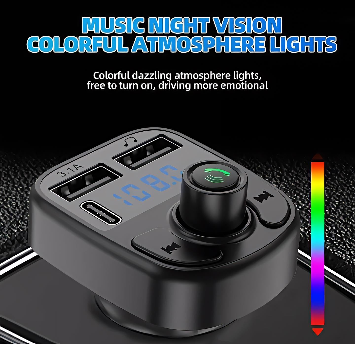 C1 - Car Mp3 Player | Car Wireless FM Transmitter | Car Mp3 Modulator | Car Accessories (Random Color)