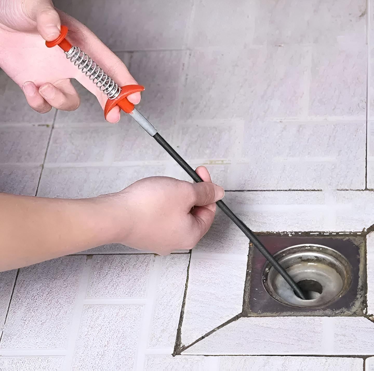 Stainless Steel Sink Wire Drain Cleaner | 90cm Spring Cleaning Stick