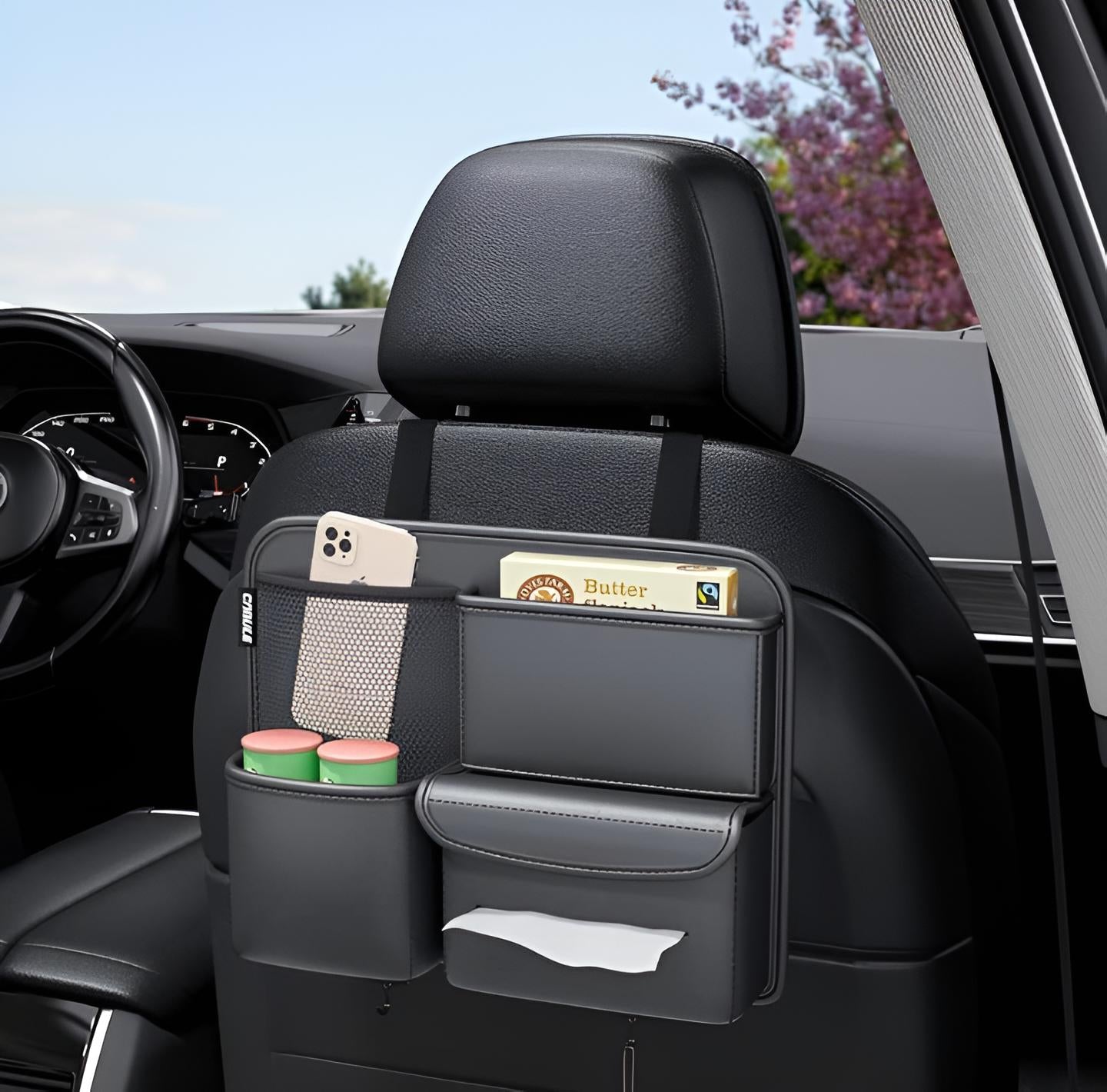 Multifunction Small objects Car seat Organizer Car Storage Organizer Car Seat Side Organizer Car Seat Back Protectors Premium PU Car storage bag Car Accessories