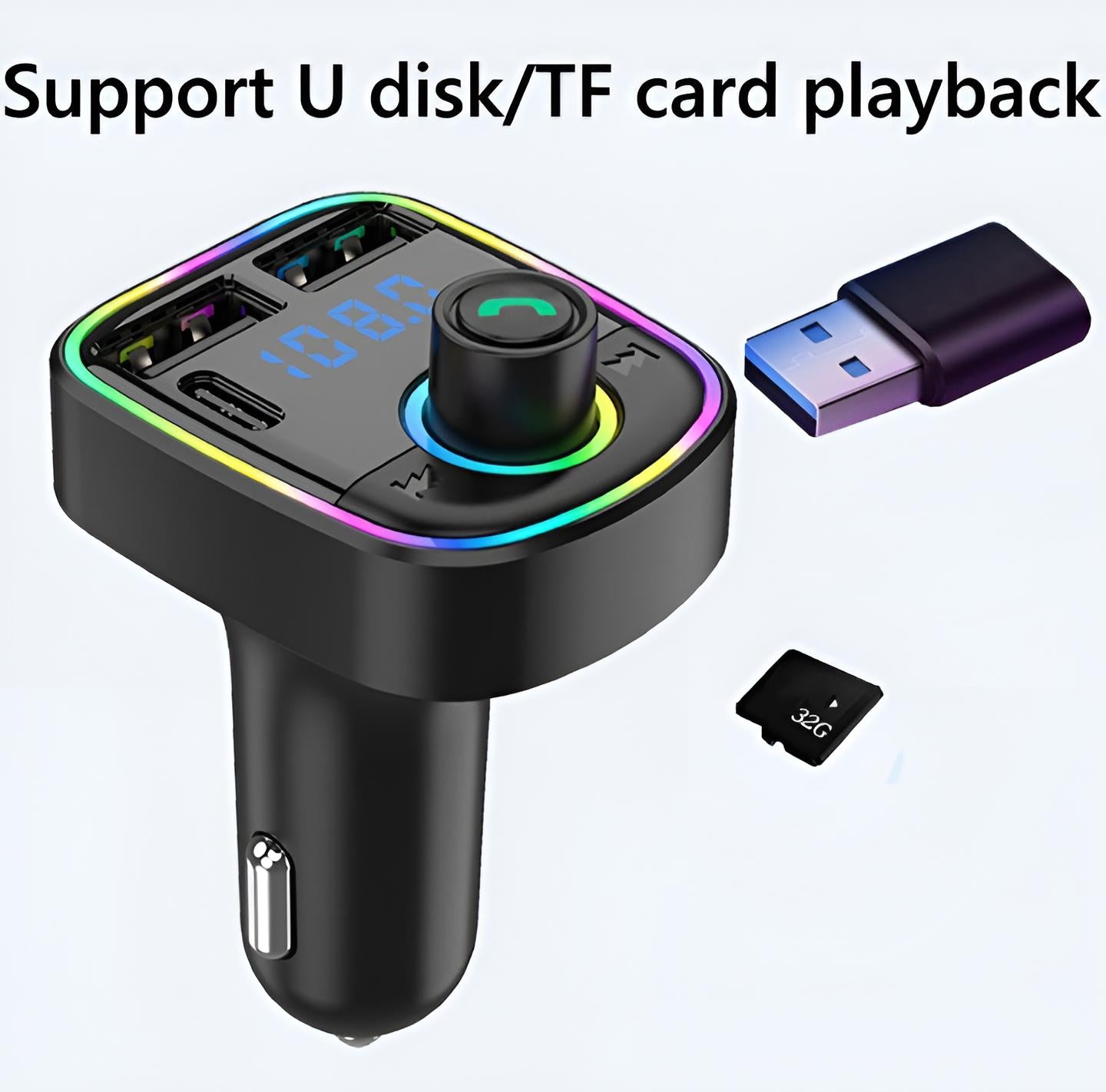 C1 - Car Mp3 Player | Car Wireless FM Transmitter | Car Mp3 Modulator | Car Accessories (Random Color)