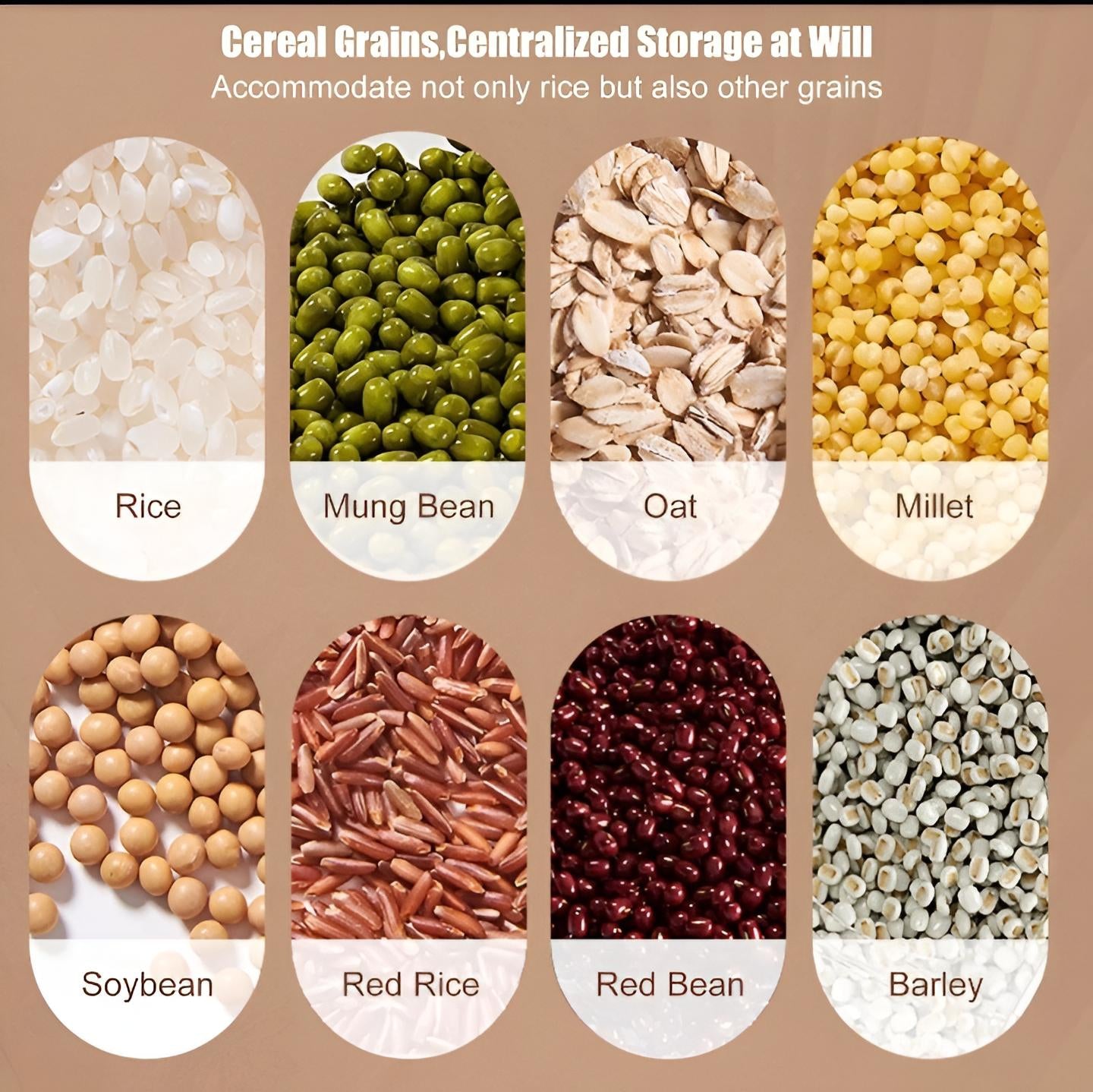 Food Storage Container Rotatable Rice Barrels Sealed Cereal Dispenser Rice Tank Grain Box Kitchen Storage Organization (Random colors)