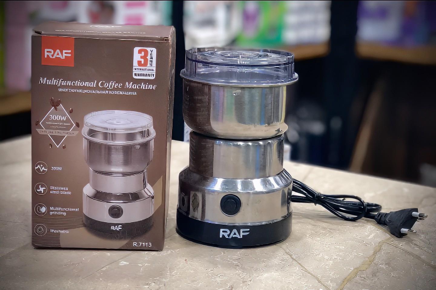 RAF R-7113 Electric Grinder | 300W | Stainless Steel Blades | 85-100g Capacity | Coffee, Spices & Masala