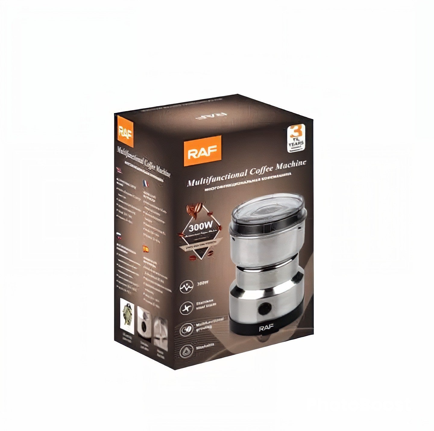 RAF R-7113 Electric Grinder | 300W | Stainless Steel Blades | 85-100g Capacity | Coffee, Spices & Masala