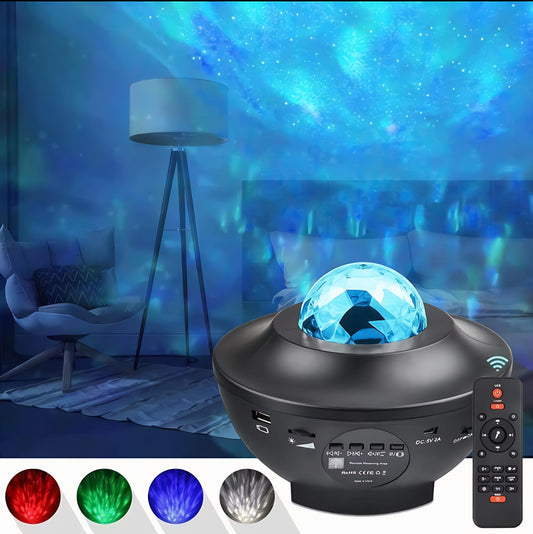 USB Starry Projector Light | Ocean Wave & Star Sky Night