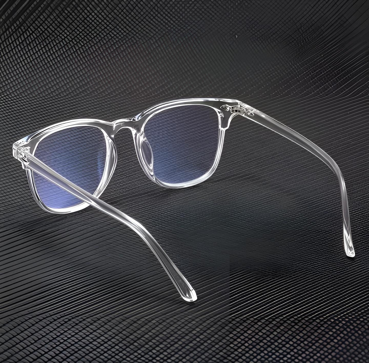 Transparent UV400 Blue Light Blocking Glasses for Men & Women | Clear Lens Computer & Mobile Eyewear | Stylish Unisex Frame with Protective Glasses Box