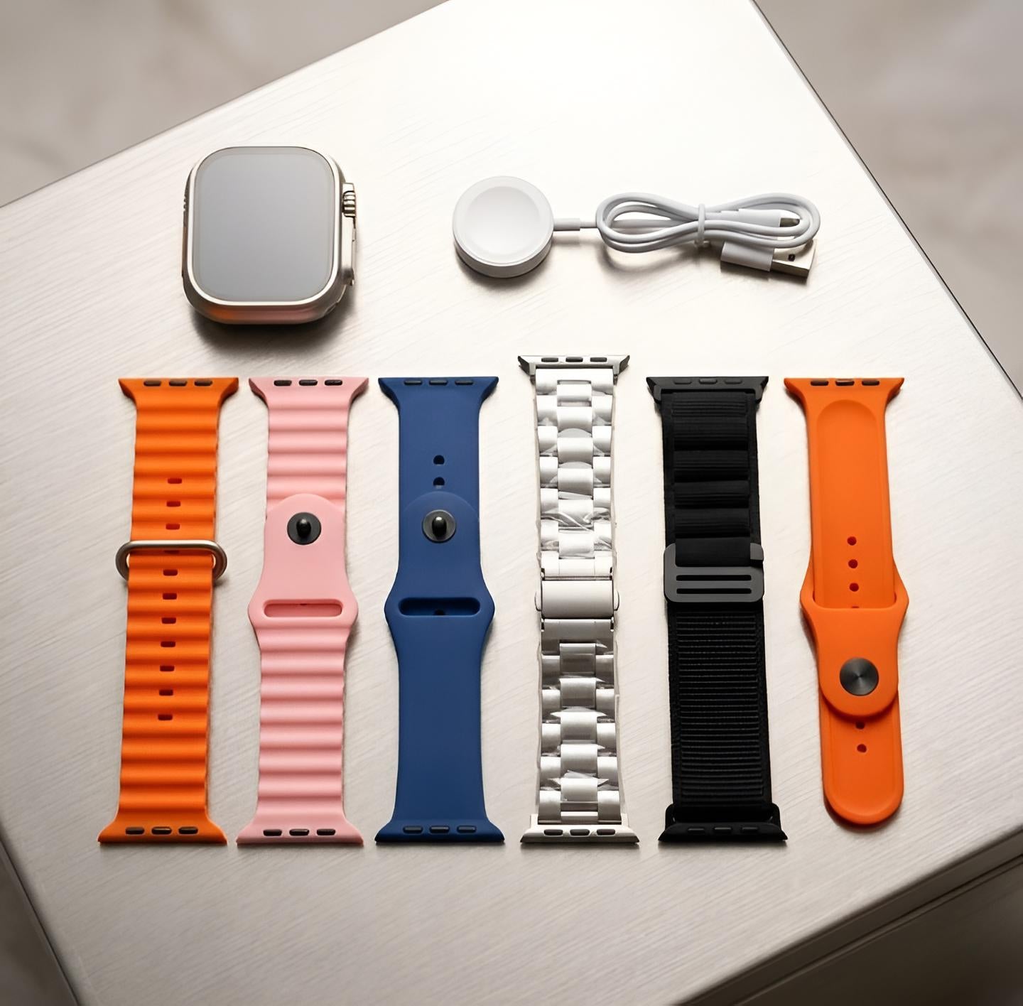 Ultra 2 Smart Watch Big 2.01 Infinite Display 7 in 1 Strap Set