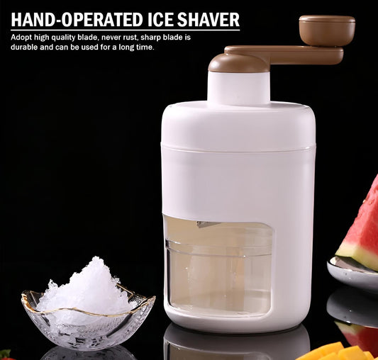 Manual Ice  & Gola Ganda Maker - Portable Ice Crusher Machine for Home Use with Stainless Steel Blades