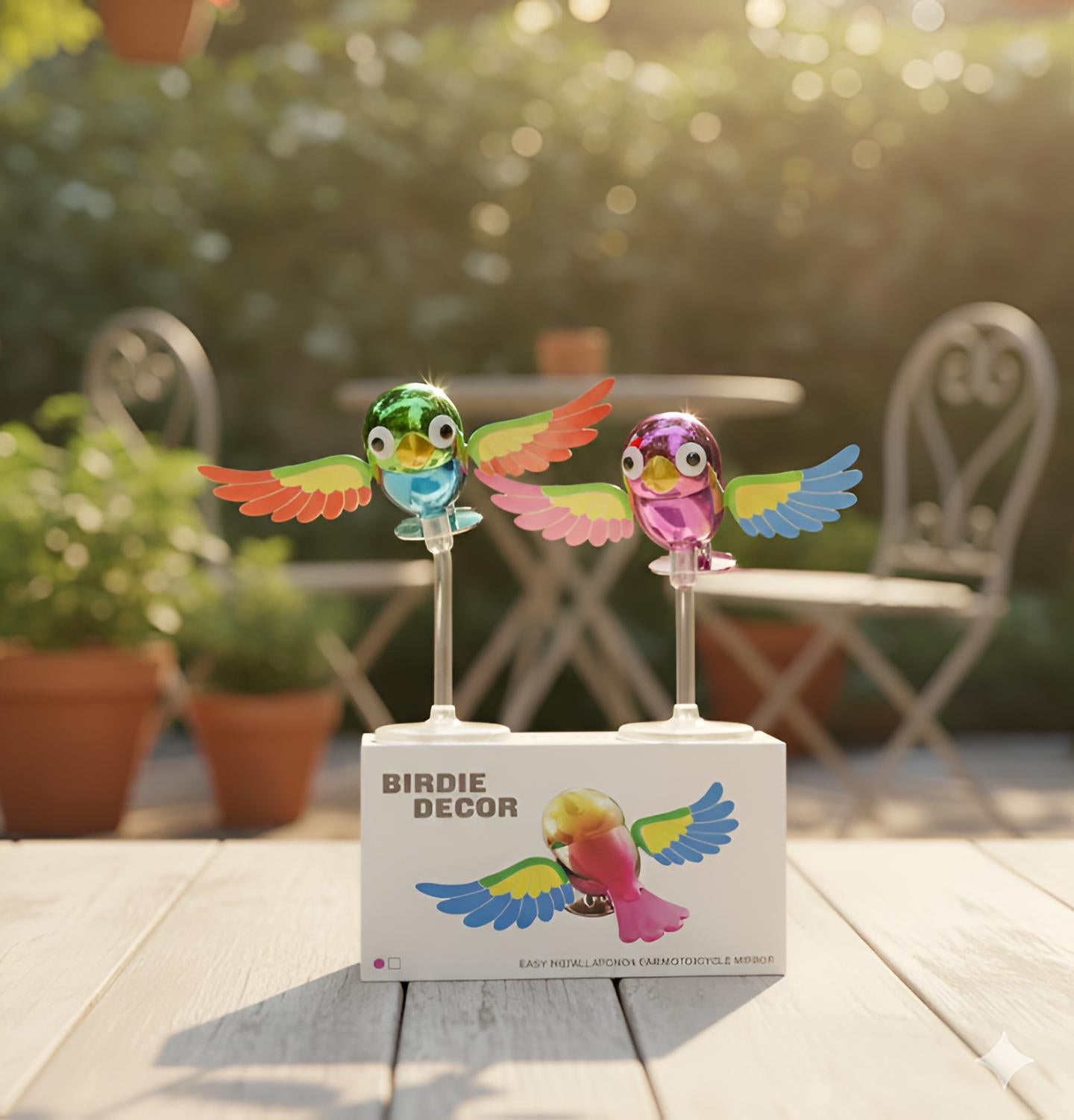 1Pc Birdie Decor Car Mirror Ornament - Flying Bird with Flapping Wings, Easy Installation Dashboard & Handlebar Decor (Random Color)