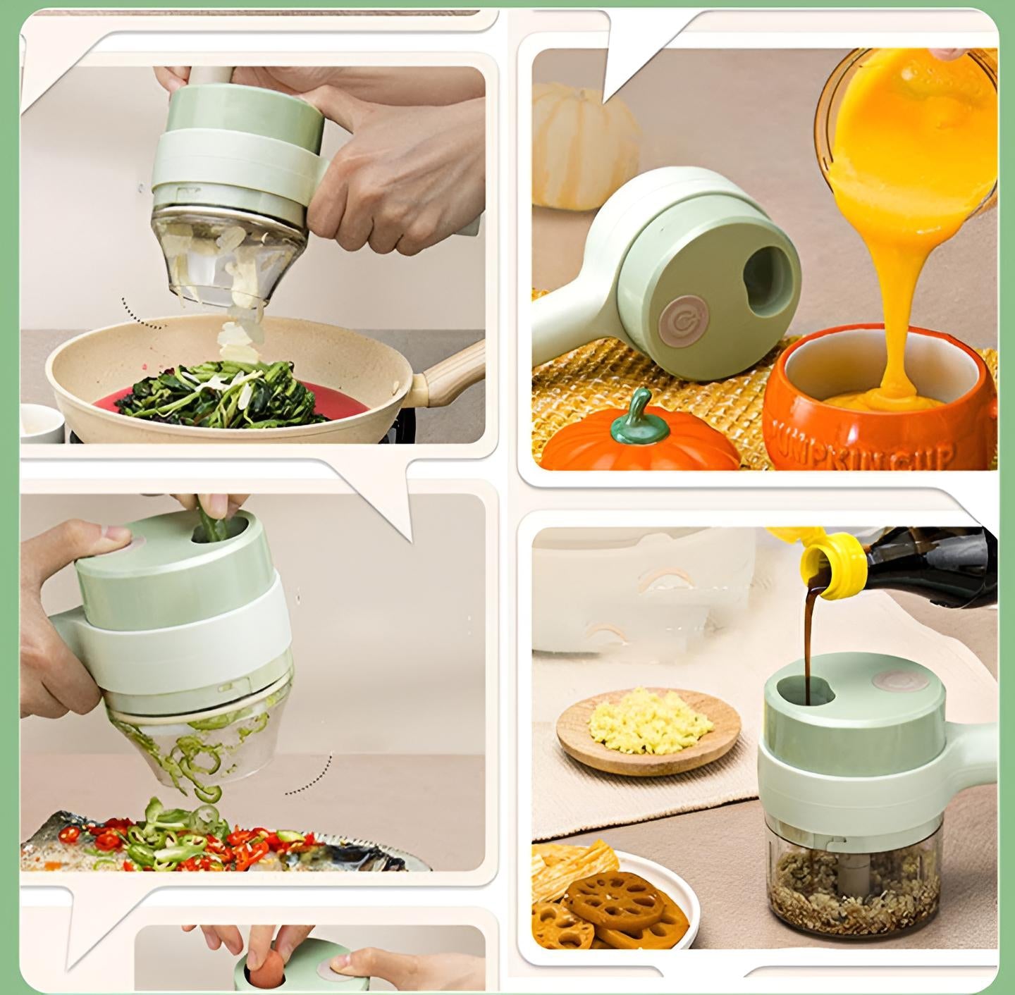 Electric Handheld Vegetable Cutter Slicer Multifunctional Food Chopper Compact Durable And Easy To Use Kitchen Tool