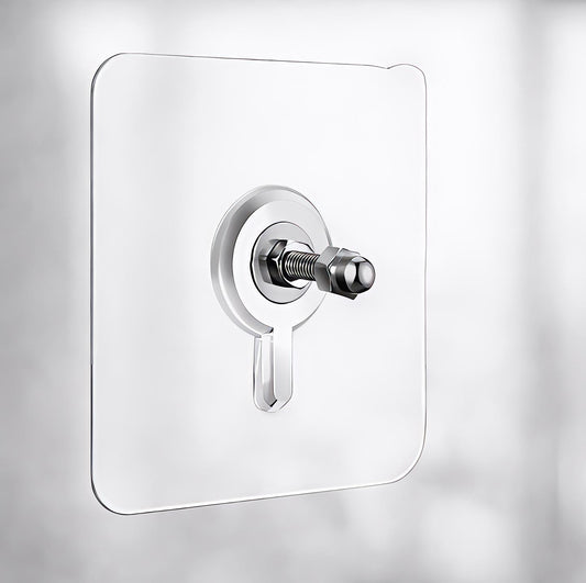 Pack of 10 Heavy-Duty Self-Adhesive Transparent Wall Hooks - Waterproof No-Drilling  Screw & Nail Traceless Wall Organizers