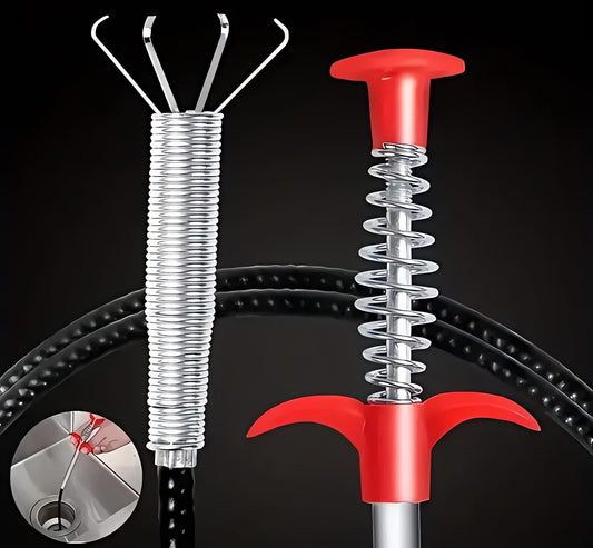 Stainless Steel Sink Wire Drain Cleaner | 90cm Spring Cleaning Stick