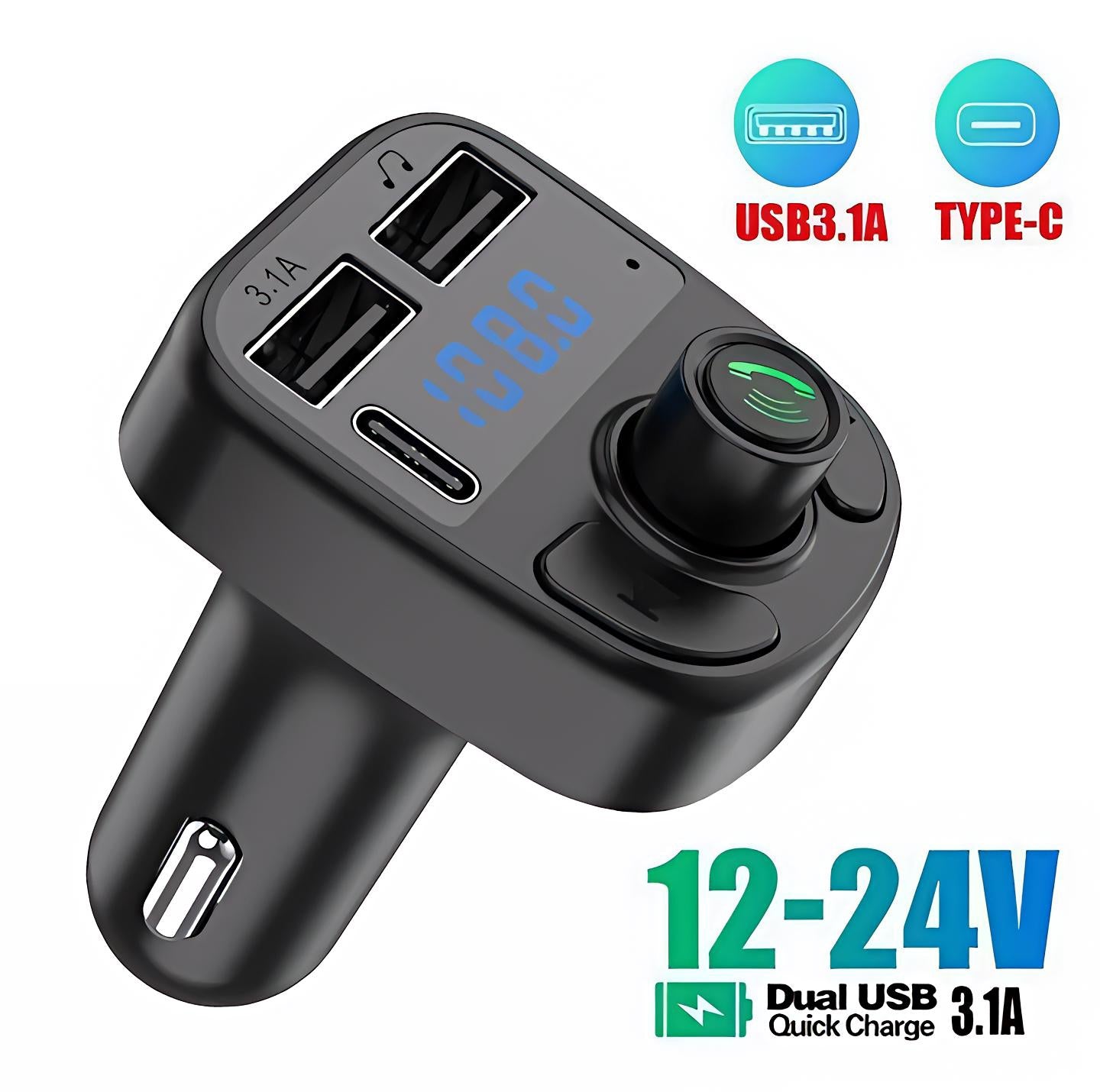 C1 - Car Mp3 Player | Car Wireless FM Transmitter | Car Mp3 Modulator | Car Accessories (Random Color)