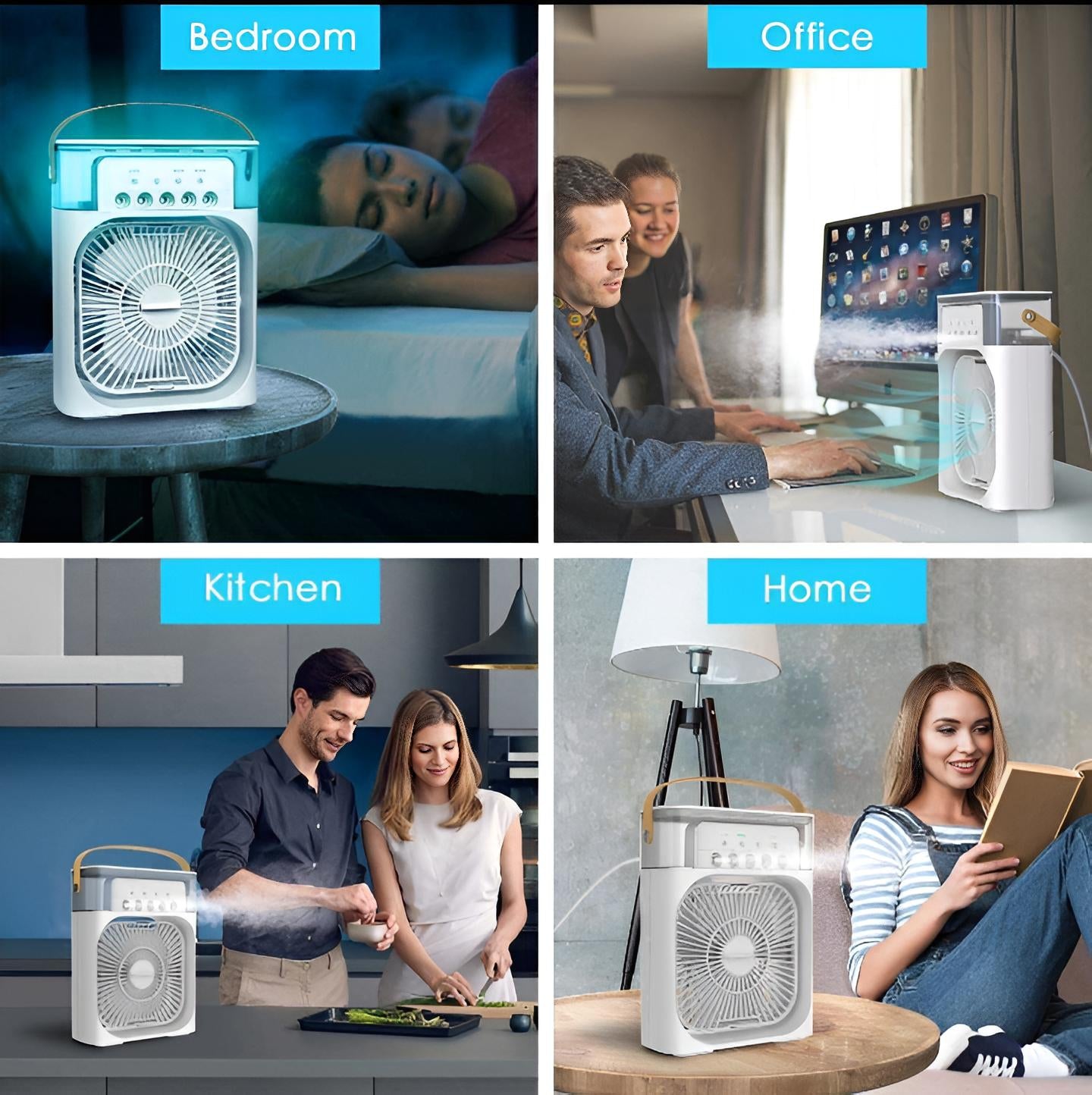 Mini Portable Air Cooler Fan With Evaporative Cooling |3-Speed Personal Air Conditioner |Random colors