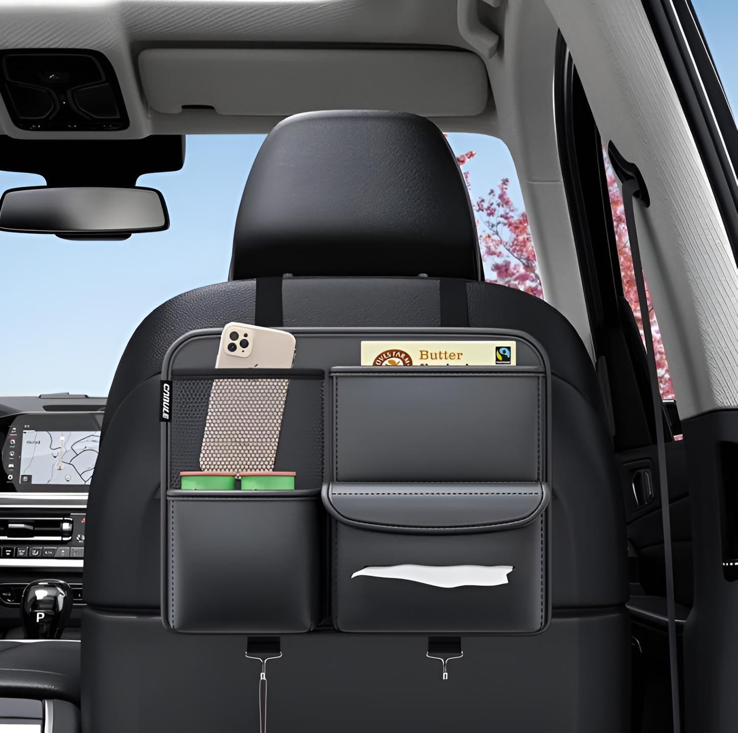Multifunction Small objects Car seat Organizer Car Storage Organizer Car Seat Side Organizer Car Seat Back Protectors Premium PU Car storage bag Car Accessories
