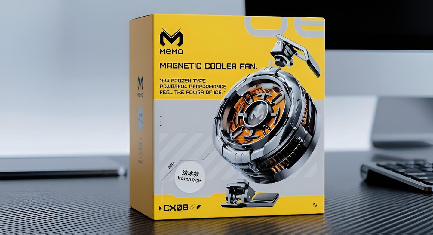 MEMO CX08 Pro Mobile Cooling Fan 25W Semiconductor Phone Cooler – Fast Cooling Gaming Radiator for Android & iPhone ~ Magnetic Support