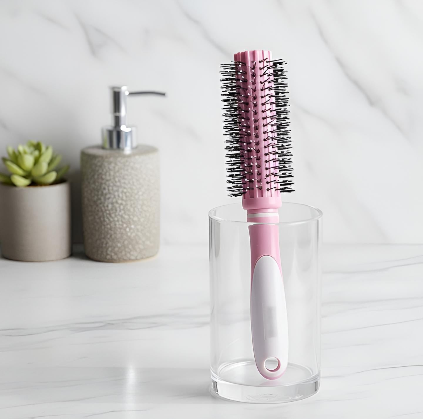 Professional Round Hair Brush for Blow Drying & Styling | Smooth, Volumizing Ceramic Barrel Brush with Heat-Resistant Bristles | Perfect for Straightening, Curling, Root Lift & Salon-Style